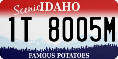 ID license plate 1T8005M