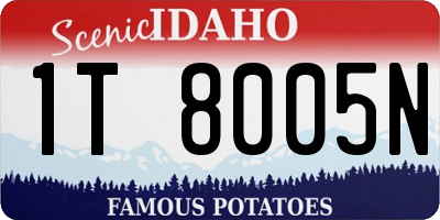 ID license plate 1T8005N