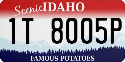 ID license plate 1T8005P