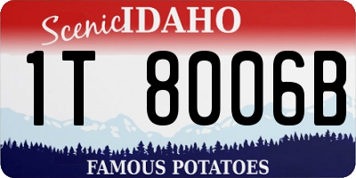 ID license plate 1T8006B