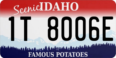ID license plate 1T8006E