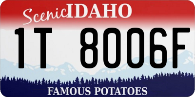 ID license plate 1T8006F