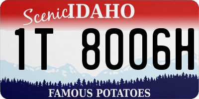 ID license plate 1T8006H