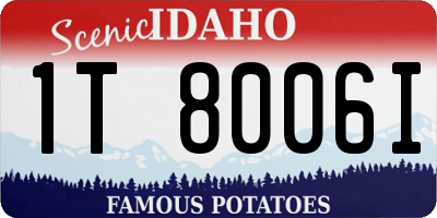 ID license plate 1T8006I