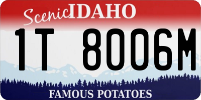 ID license plate 1T8006M
