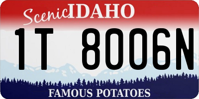 ID license plate 1T8006N