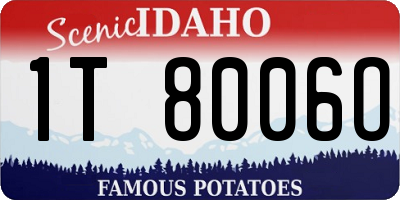 ID license plate 1T8006O