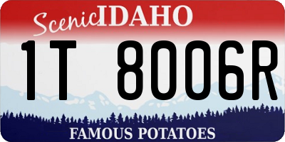 ID license plate 1T8006R