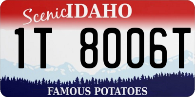 ID license plate 1T8006T