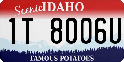 ID license plate 1T8006U