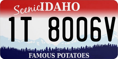 ID license plate 1T8006V