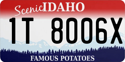 ID license plate 1T8006X