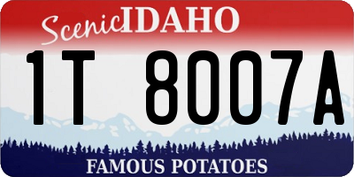 ID license plate 1T8007A
