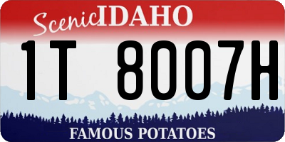 ID license plate 1T8007H