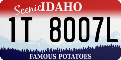 ID license plate 1T8007L