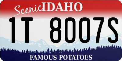ID license plate 1T8007S