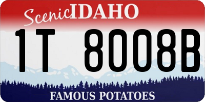 ID license plate 1T8008B