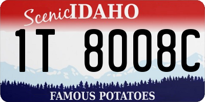 ID license plate 1T8008C