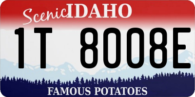 ID license plate 1T8008E