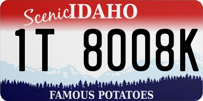 ID license plate 1T8008K