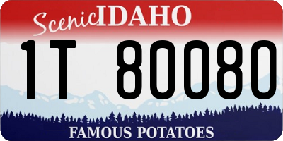 ID license plate 1T8008O