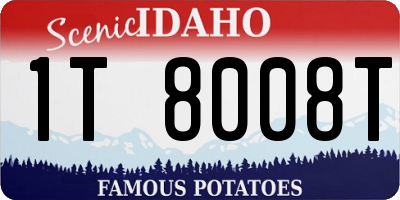 ID license plate 1T8008T