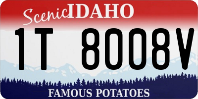 ID license plate 1T8008V