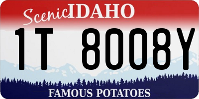 ID license plate 1T8008Y