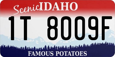 ID license plate 1T8009F