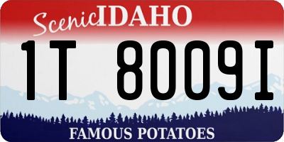 ID license plate 1T8009I