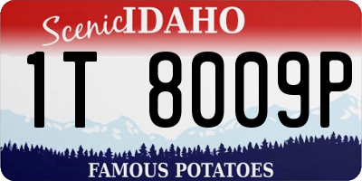 ID license plate 1T8009P