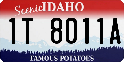 ID license plate 1T8011A