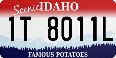 ID license plate 1T8011L