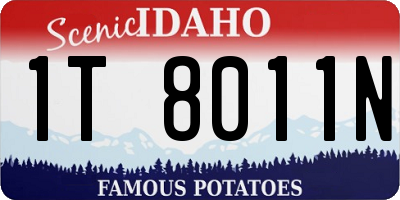 ID license plate 1T8011N