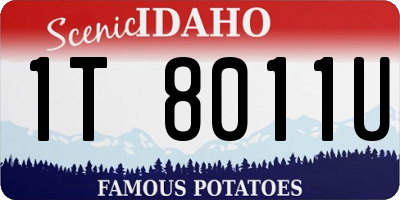 ID license plate 1T8011U