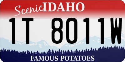 ID license plate 1T8011W