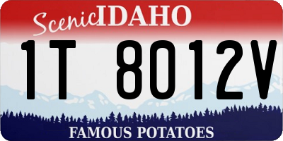 ID license plate 1T8012V