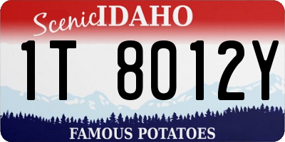 ID license plate 1T8012Y