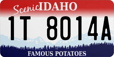 ID license plate 1T8014A