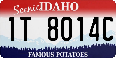 ID license plate 1T8014C