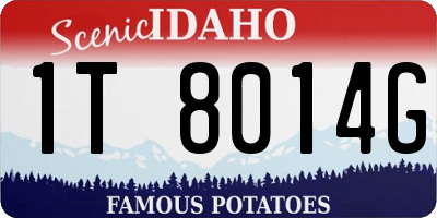 ID license plate 1T8014G