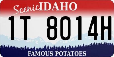 ID license plate 1T8014H