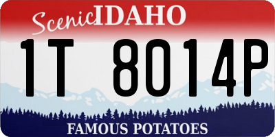 ID license plate 1T8014P