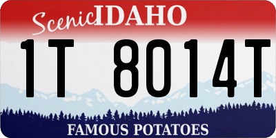 ID license plate 1T8014T