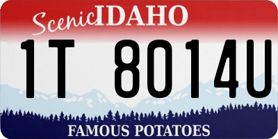 ID license plate 1T8014U