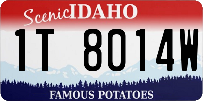 ID license plate 1T8014W