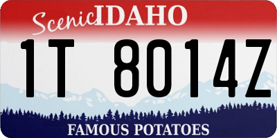 ID license plate 1T8014Z