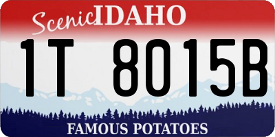 ID license plate 1T8015B
