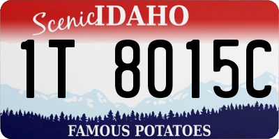 ID license plate 1T8015C