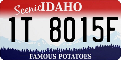 ID license plate 1T8015F